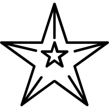 yıldız simgesi, vektör çizimi