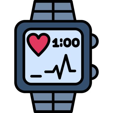 kalp hızı vektör illüstrasyon simgesi