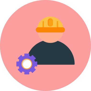 Mühendis. Web simgesi basit illüstrasyon