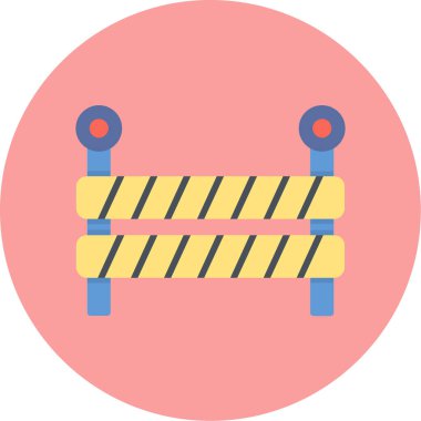 Bariyer düz vektör simgesi