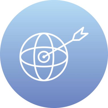 Dünya ikonunun vektör illüstrasyonu, güzel illüstrasyon