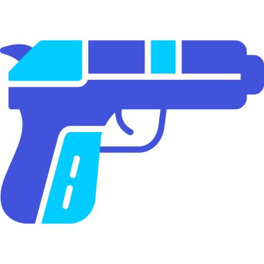 tabanca ikonu. Web için silah vektör simgelerinin basit çizimi