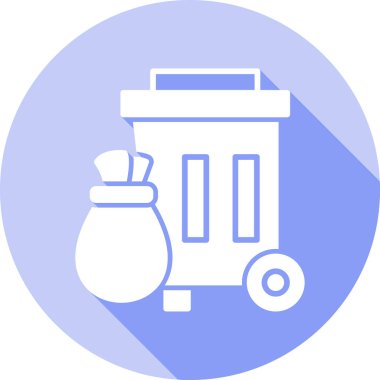 Çöp kutusu. Web simgesi basit illüstrasyon