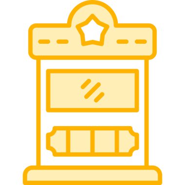 Otelde. Web simgesi basit illüstrasyon