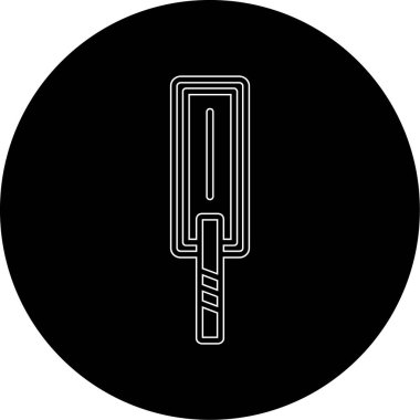 Bir dairenin siyah beyaz simgesinin vektör çizimi