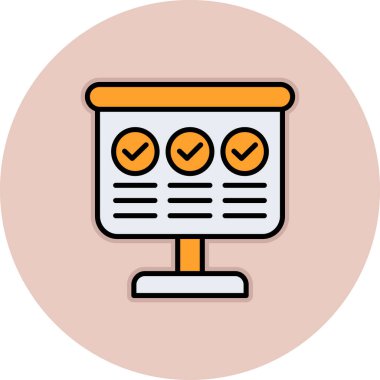 Liste simgesi rengi dış hat vektörünü kontrol et