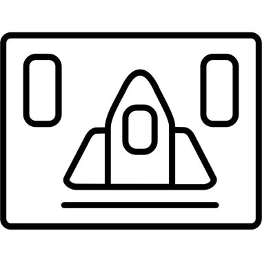 uçak simgesi, vektör illüstrasyonu