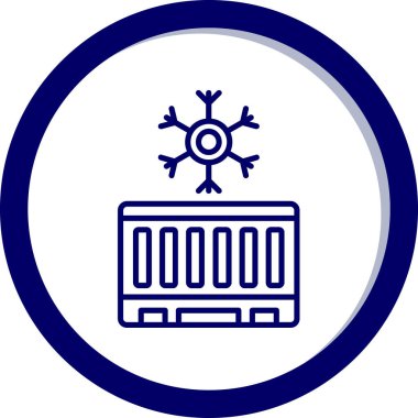 Bir tren simgesinin vektör illüstrasyonu