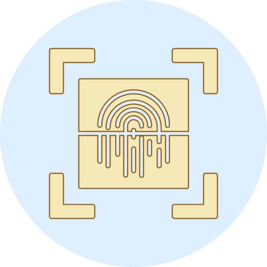 Modern parmak izi simgesinin vektör çizimi