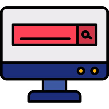 bilgisayar web simgesi, vektör illüstrasyonu