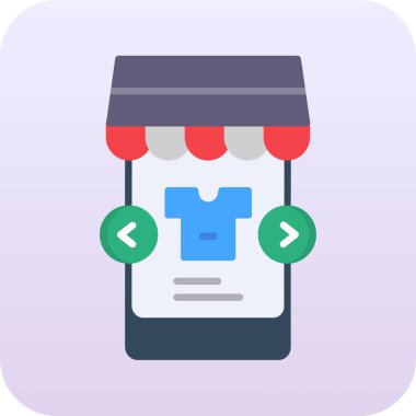 alışveriş simgesi vektör illüstrasyonu