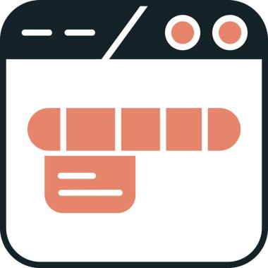 Tek bir simgenin vektör illüstrasyonu