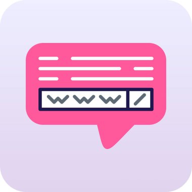 Konuş. Web simgesi basit illüstrasyon