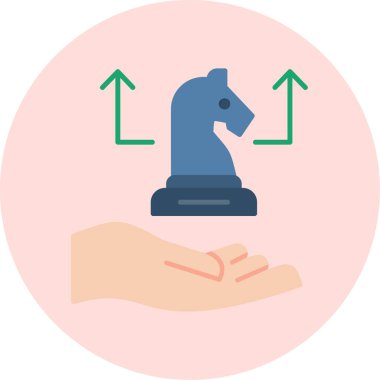 Bir el simgesinin vektör illüstrasyonu