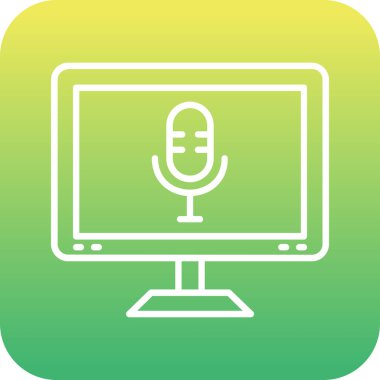 mikrofon simgesi vektör illüstrasyonu