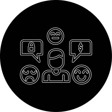 Sohbet simgesinin vektör illüstrasyonu