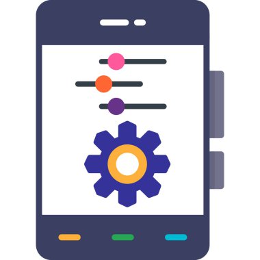 Cep telefonu. Web simgesi basit tasarım