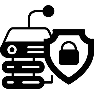 Veri koruma simgesi, vektör çizim