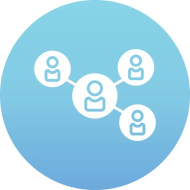 Düz biçimli sosyal medya ağ simgesi