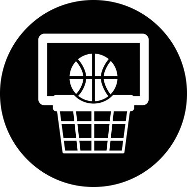 Basketbol sepeti vektör simgesi tasarımı