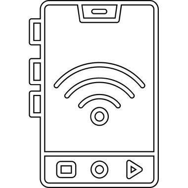 wifi sembollü akıllı telefon izole edilmiş simge