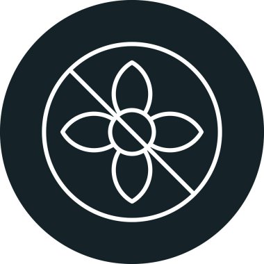 Bir çiçek simgesinin vektör illüstrasyonu