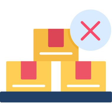 kutu gönderme simgesi düz biçimli