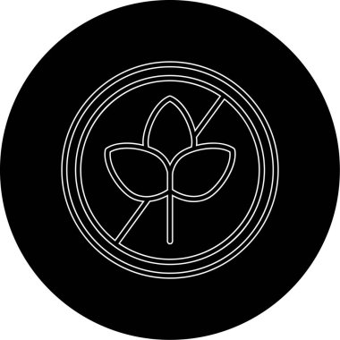 Bir çiçek simgesinin vektör illüstrasyonu