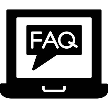 Faq simge vektör illüstrasyonu