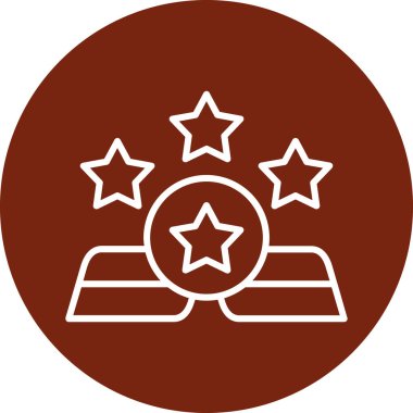 Bir yıldız simgesinin vektör illüstrasyonu