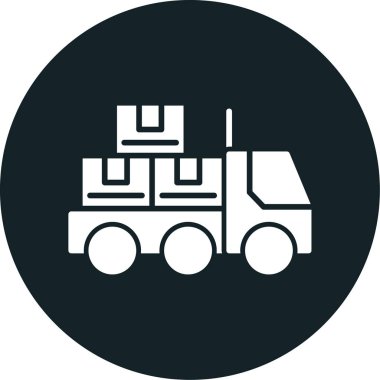 kamyon vektör simgesi modern illüstrasyon