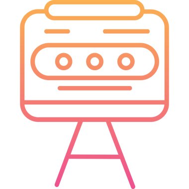 Bir radyo simgesinin vektör illüstrasyonu