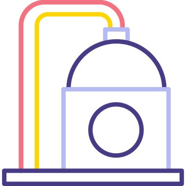 Modern b 'nin vektör illüstrasyonunda gaz ikonu yok