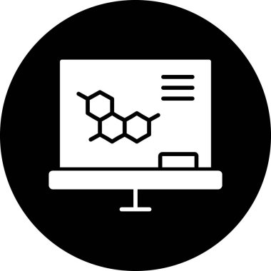 Ağ simgesi, veri analizinin vektör illüstrasyonu