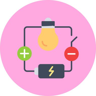 Pil. Web simgesi basit illüstrasyon