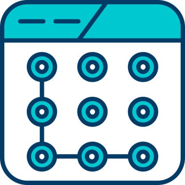 Doldurulmuş takvim tarihi olay simgesi - özet biçimi