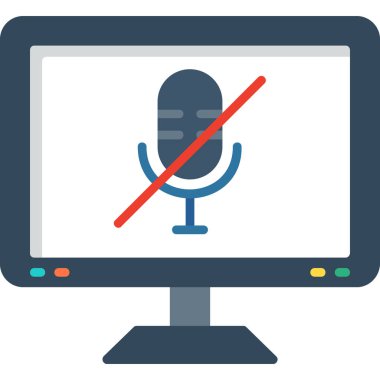 Mikrofon ve monitörlü bilgisayar