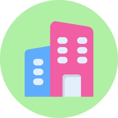 bina simgesi, modern vektör illüstrasyonu