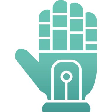 Anahtarla el. Web simgesi basit illüstrasyon