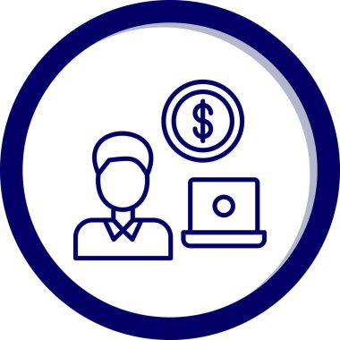 Dolar. Web simgesi basit tasarım