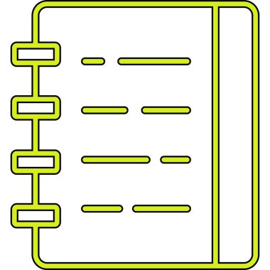 Not defteri simgesi, vektör illüstrasyonu