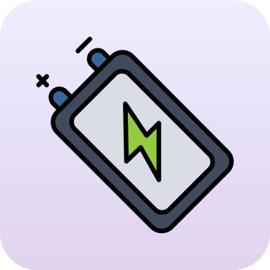 Bir güç dolgu simgesinin vektör illüstrasyonu