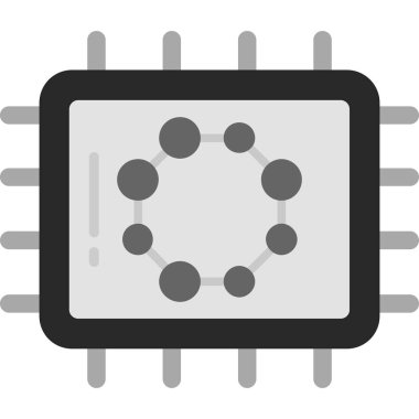 İşlemci. Web simgesi basit illüstrasyon