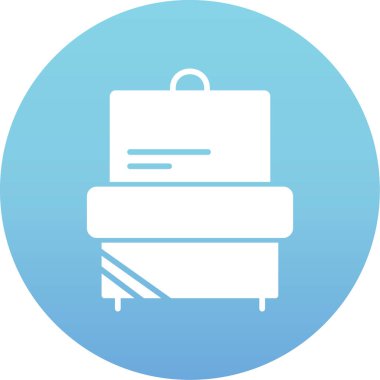 bavul düz simgesi, vektör illüstrasyonu