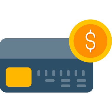 Banka kredi kartı simgesi - taslak biçimi