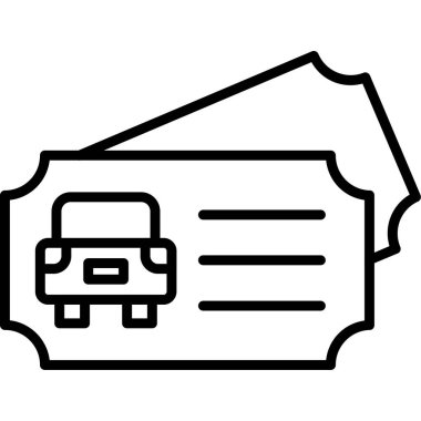 araba simgesi, vektör illüstrasyonu