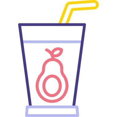 Meyve suyu. Web simgesi basit illüstrasyon