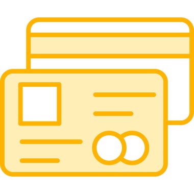 Kredi kartı ikonu vektör illüstrasyonu