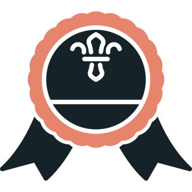 rozet vektörü düz simgesi