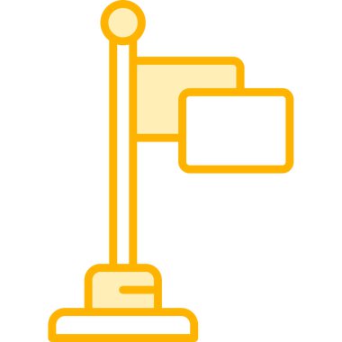 Bayrak. Web simgesi basit illüstrasyon